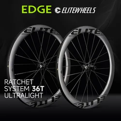 ELITEWHEELS EDGE Road Scheibenbremse Ultraleichter Carbonfaser-Laufradsatz 1314 g Ratschensystem 36T HUB Wing 20 Speichen 40 45 50 65 mm