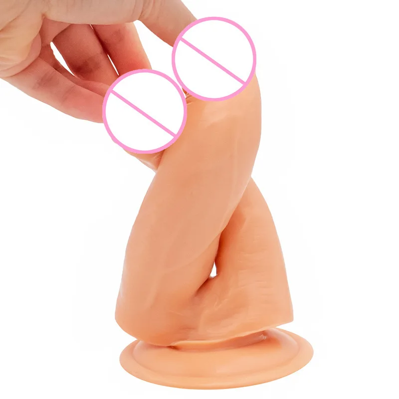 Lesbian Double Dildos Suction Anal Vagina Dick Suction Cup Dildos butt plug Massager Stimulation Adult three colors Couple pussy - view 3