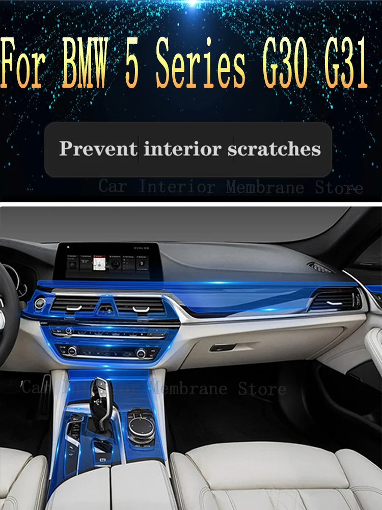 

For BMW 5 Series G30 G31 2018-2022 Gearbox Panel Navigation Automotive Interior Screen Protective Film TPU Anti-Scratch Sticker