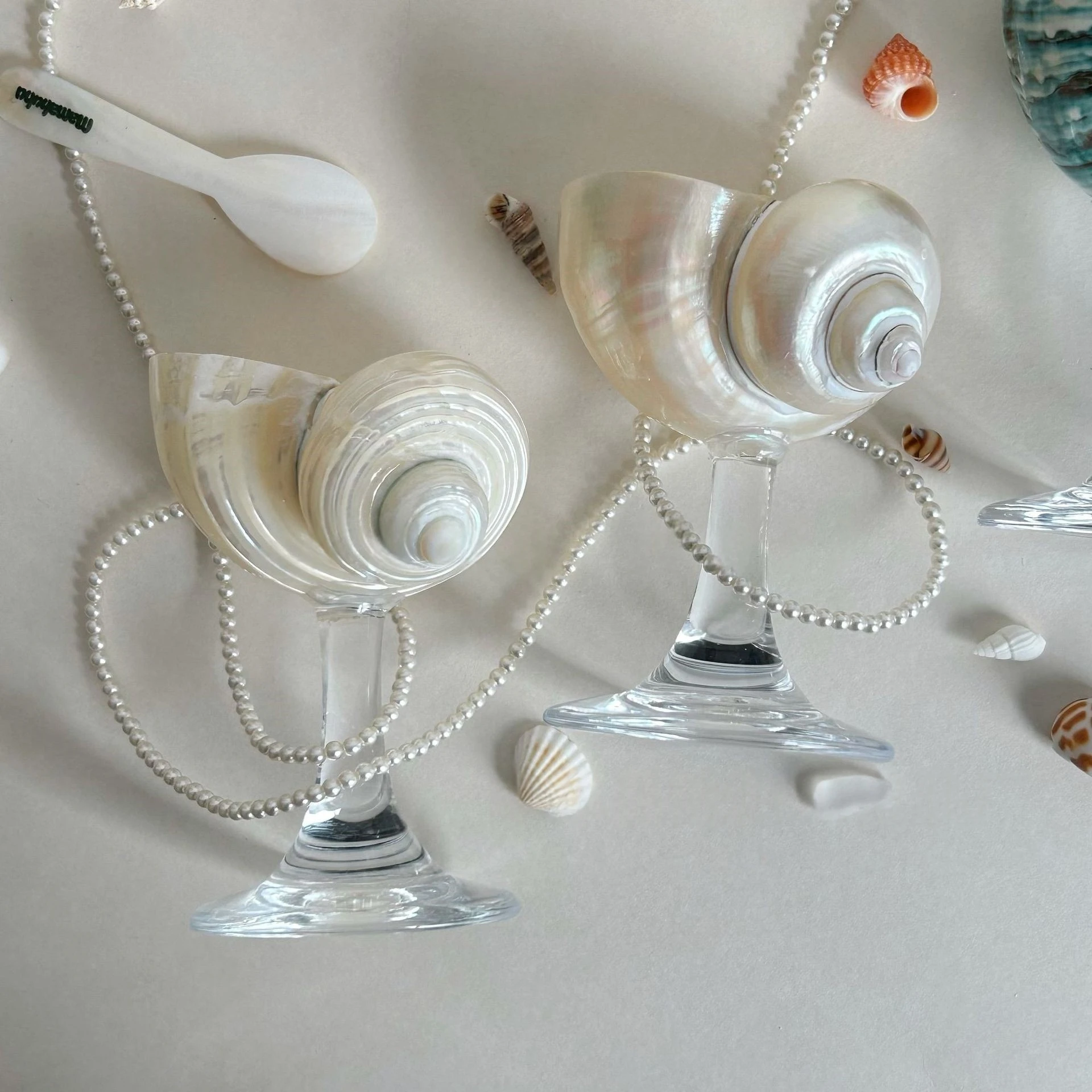 كأس قذيفة الطبيعة مقبض زجاجي كوب مصنوع يدويًا كوب مدرب الطبيعة كوب زجاجي للنبيذ كوكتيل الشمبانيا #3