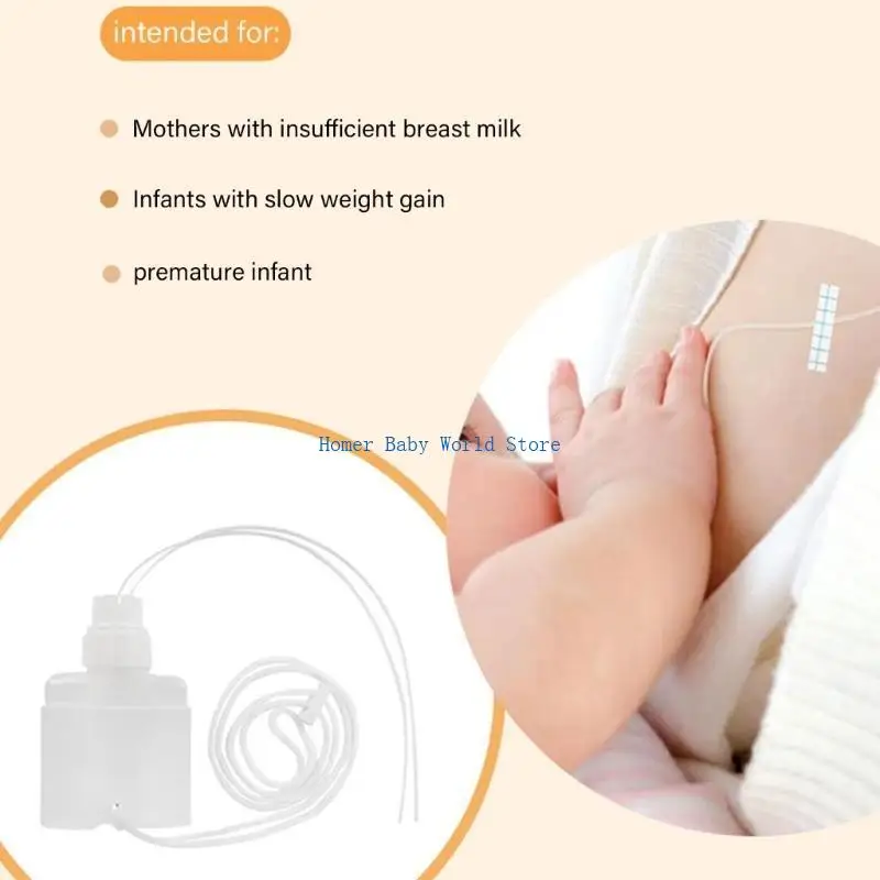 مساعد التمريض B2QD للرضع ملحقات التغذية مكمل التمريض مضخة الثدي اليدوية لحديثي الولادة رعاية ما بعد الولادة #5