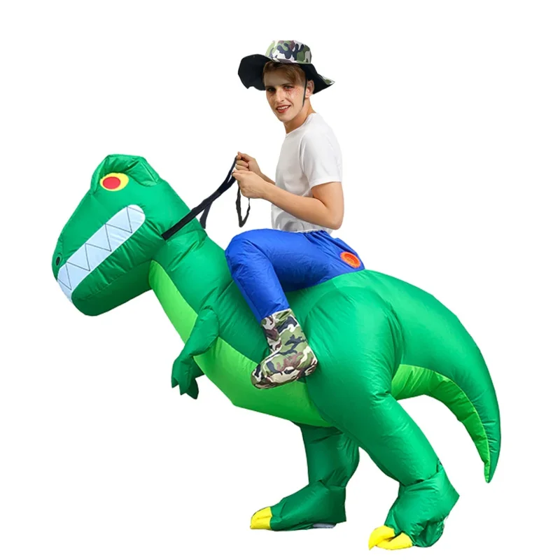 Halloween Kids Inflatable Dinosaur Costume Cosplay T-REX Dino Clothing Christmas Party for Women Men Adult Fantasia Jumpsuit