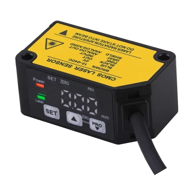 Optical detection CMOS displacement sensor with NPN PNP output 30mm 50mm measuring center distance