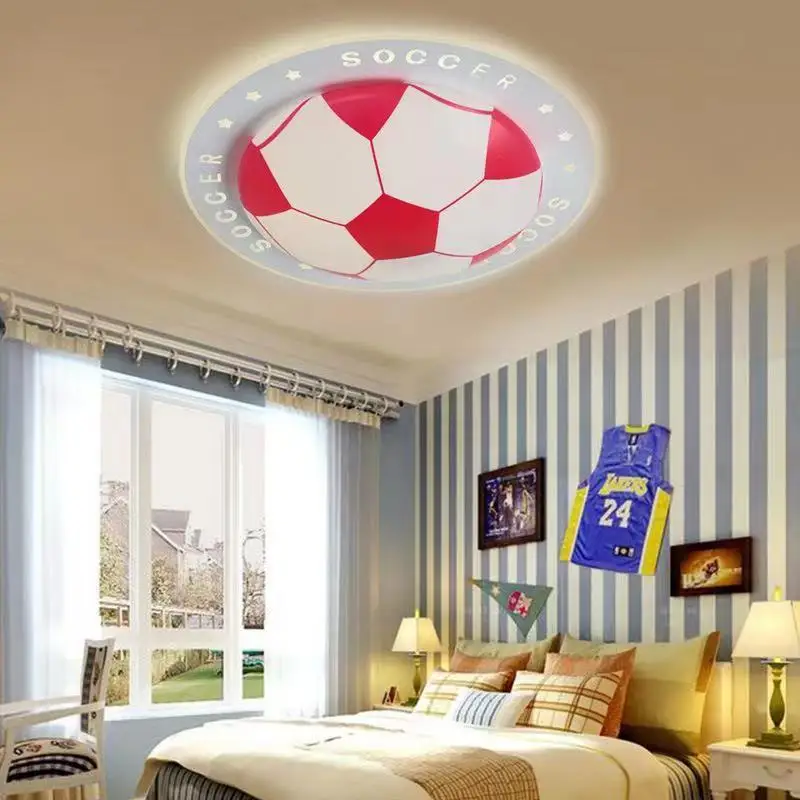 Modern Football Ceiling Lights Led Children Bedroom Lamp Acrylic Ceiling Lamps Living Room Suspension Luminaire Led Ceiling Lamp