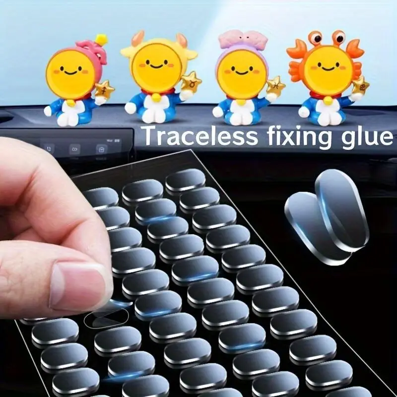 160pcs Trace-Free Double-Sided Nano Tape, Removable Clear Gel Pads for Home, Office & Wall Decor, Reusable No-Mounting Adhesive