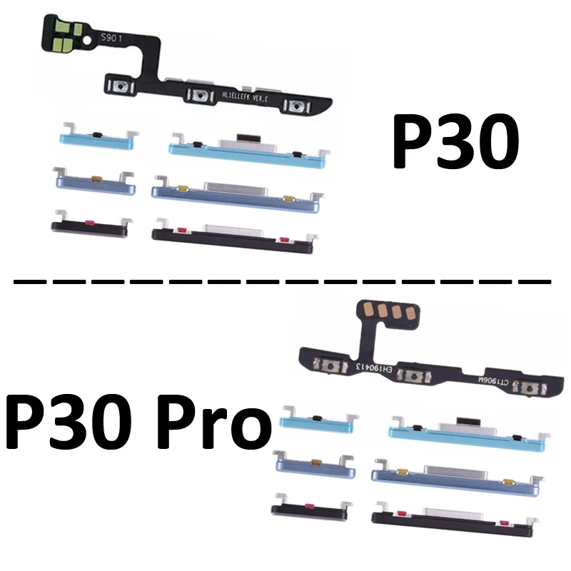 

For Huawei P30 Phone New Power Volume Button External On Off Side Key Flex Cable Replace Parts For P30 Pro