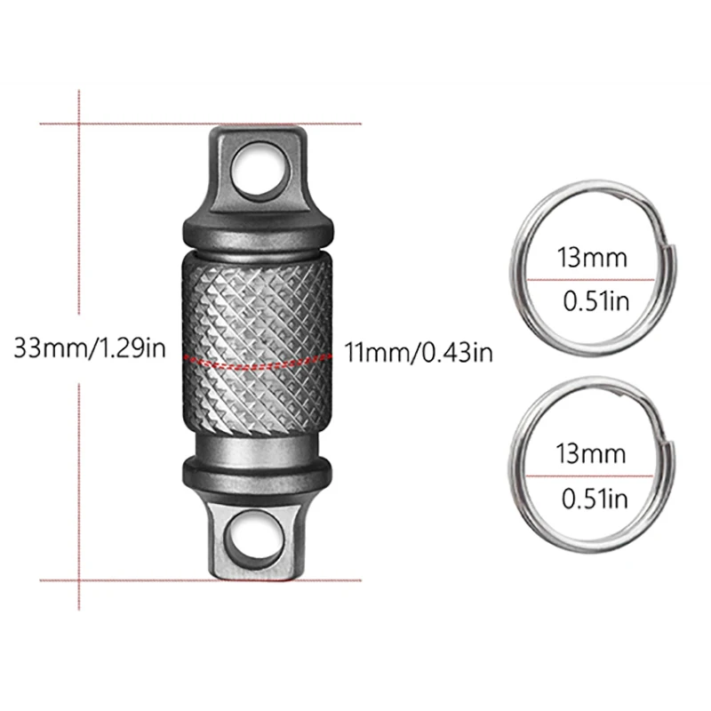 Titanium alloy mini keychain quick buckle universal rotating ring buckle universal buckle car keychain EDC outdoor tools