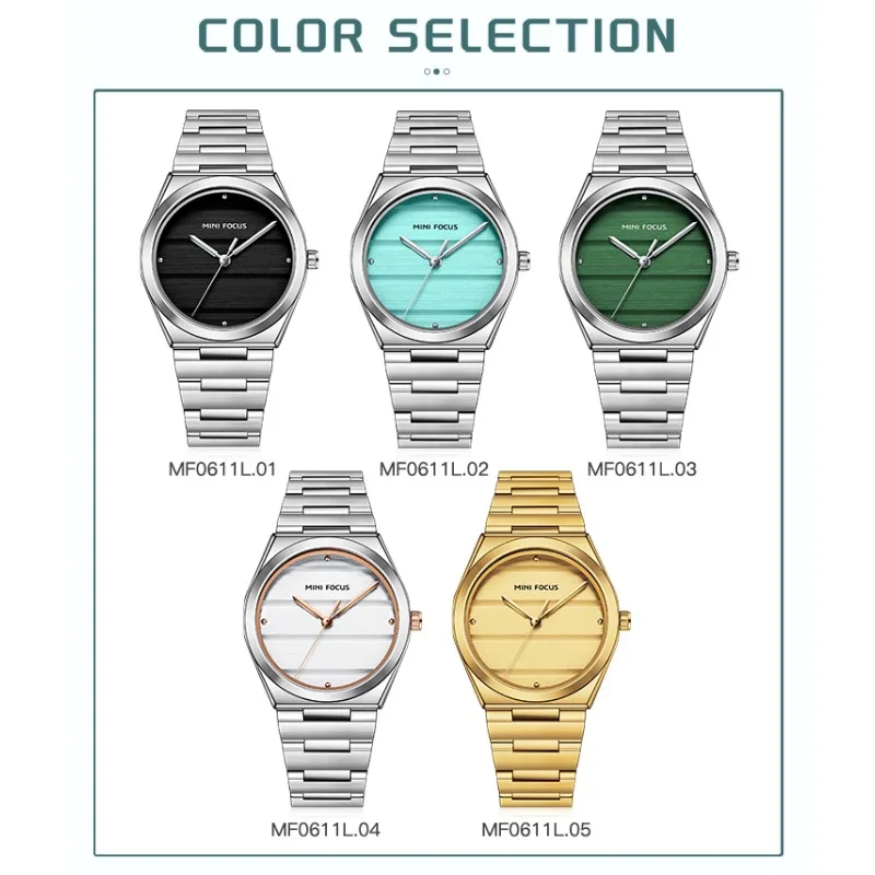 Ladies Waterproof Watch 30M with Japanese Movement Stainless Steel Band Women's Fashion Quartz Wristwatch Bracelet for Her Gift