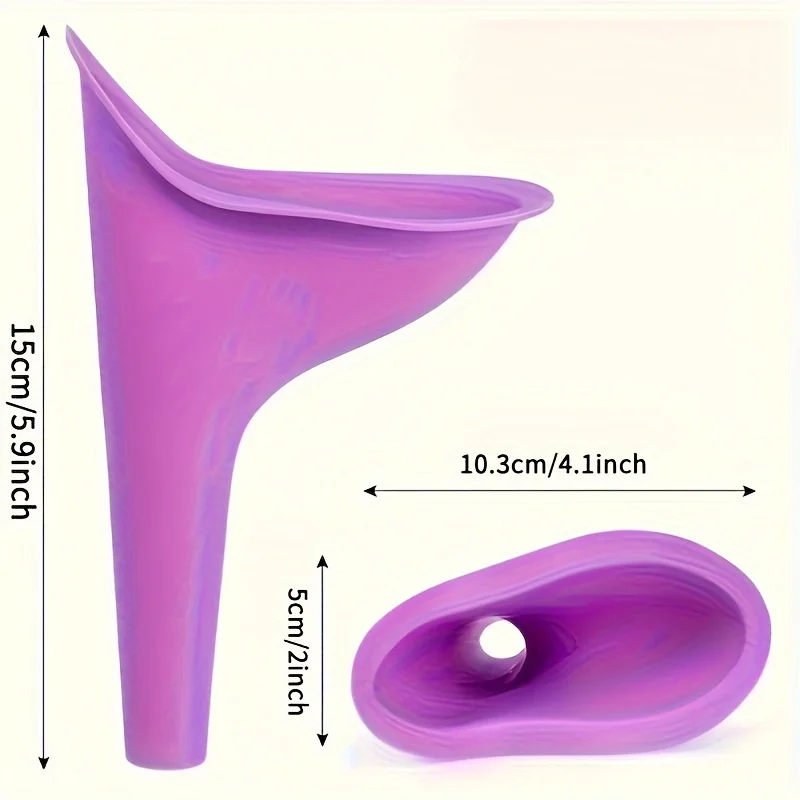 Set orinatoio portatile femmina con beccuccio pieghevole e scatola portaoggetti