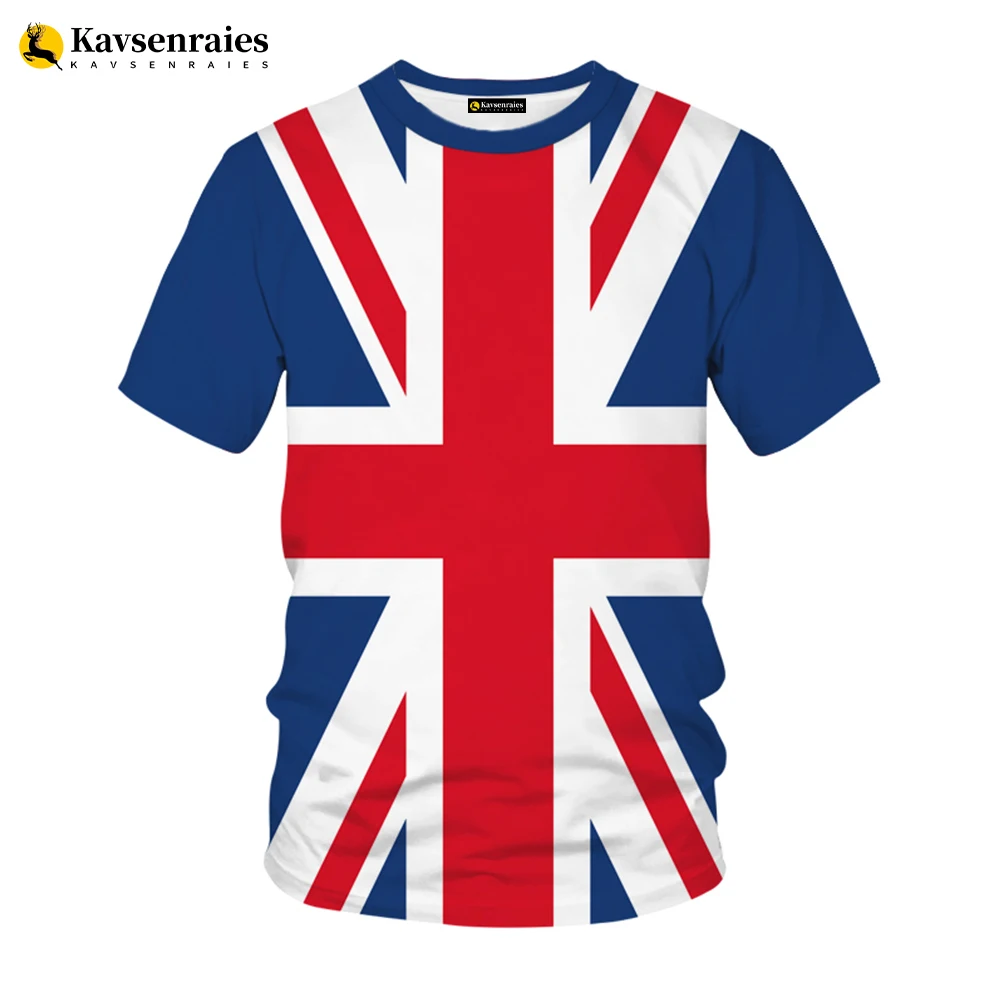 U.K.Flag Printed 3D T-shirt Men Women Hip Hop Fashion Casual T Shirt British Spain Flag Harajuku Streetwear Oversized Tops