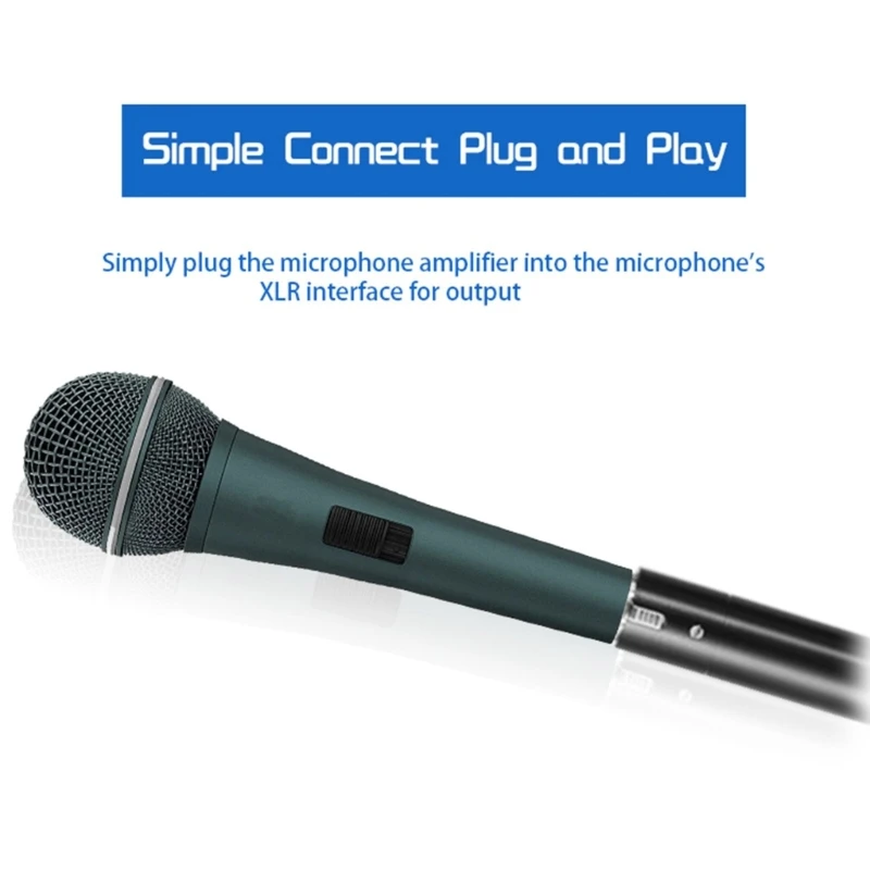 Amplificador microfone dinâmico profissional 48v, pré-amplificador microfone dinâmico com som fidelidade