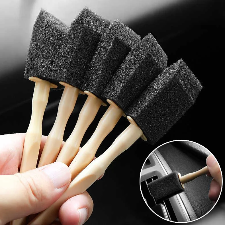 Car Air Conditioner Vent Brush Air Outlet Sponge Brush Grille Brush Air Conditioning Mouth Sponge Brush Car Cleaning