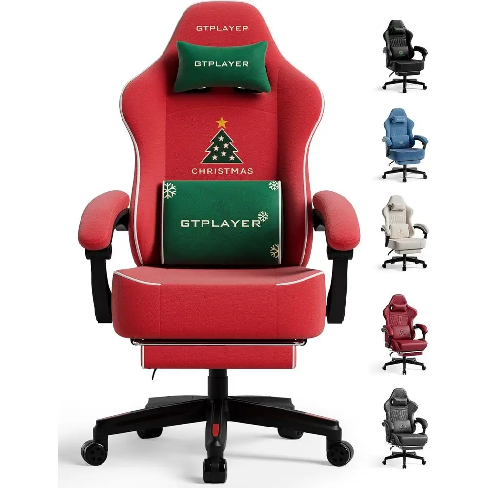 

Большое и высокое игровое кресло с подставкой для ног, сверхширокое сиденье, кресло для видеоигр для взрослых - эргономичное кресло с высокой спинкой и мягкой обивкой, регулируемое по наклону