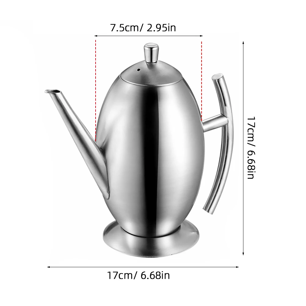 

Oil Pot Stainless Steel Corrosion Resistant Leak Proof Wide Mouth Kitchen Oil Can Strainer Cooking Storage Grease Strainer Pot