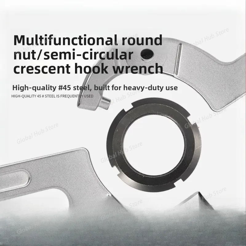 Hook Spanner Adjustable Universal Wrench Set Round Head CR-V Shape Chrome Vanadium Screw Nuts Bolts Driver Hand Tools