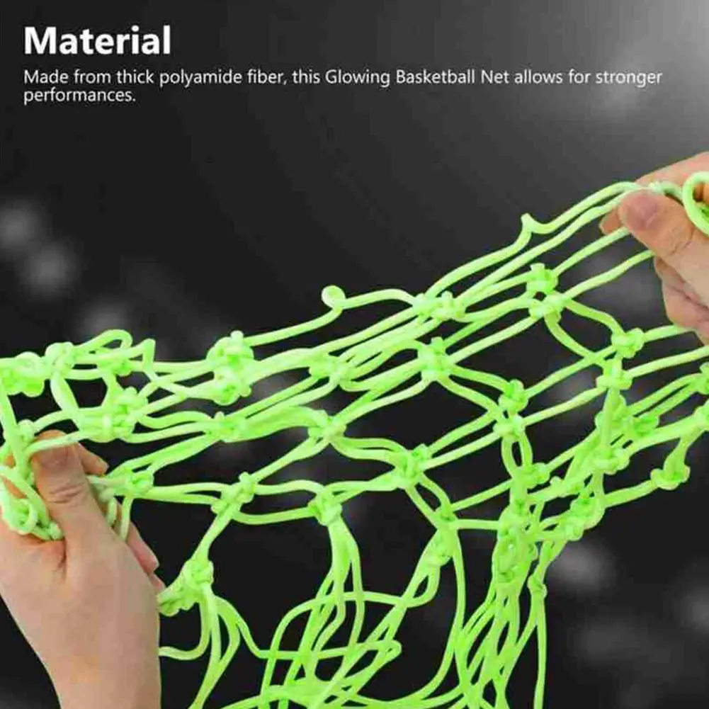 50CM Standard Luminous Basketball Net Glow In The Dark Outdoor Sports Basketball Hoop Net Shoot Training