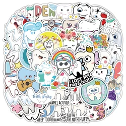 10/30/50pcs Protect Teeth Cartoon Stickers for Kids Waterproof Graffiti Laptop Stationery Luggage Waterproof Cute Sticker Packs