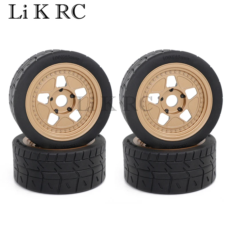 

4 Pcs 100mm RC Tires Wheel 17mm Hex Hub 8585 Tyre For ARRMA ZD Racing EX07 1/7 4WD Brushless RC Racing Car