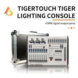 Titan Mobile V16 Version Konsole with Flight Case Touch Flügel Bühne Licht Controller Tiger DJ Disco Beleuchtung DMX512 Konsole