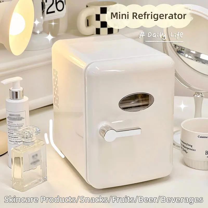 4L Mini Refrigerator Small Household Fridge Vehicle Freezer Dual Use Of Refrigeration And Heating Home Appliance Beer Cooling