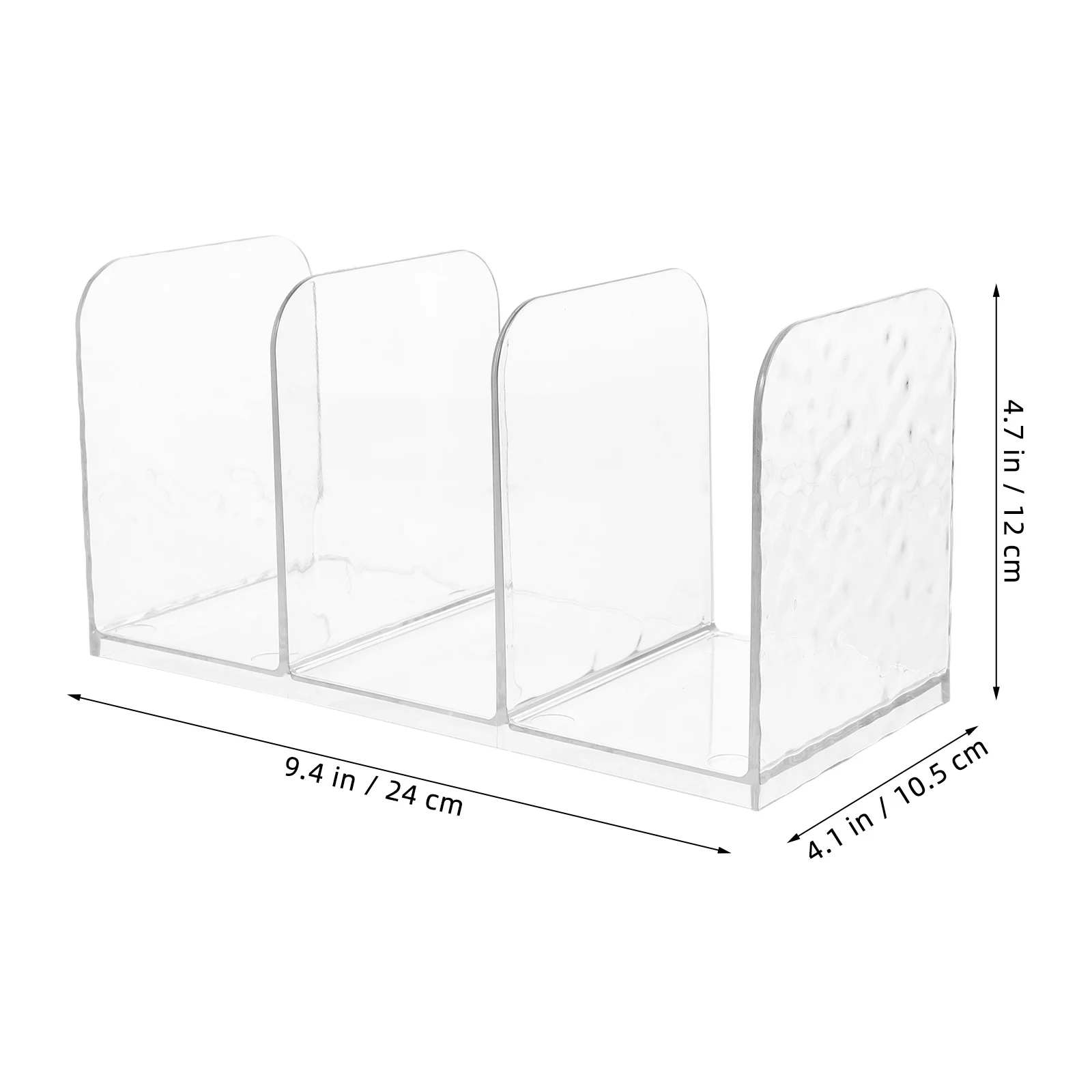 

4 Compartment Pet Transparent Bookshelf for Desk Organizer Vertical File Stand Storage Rack Document Holder Office Supplies