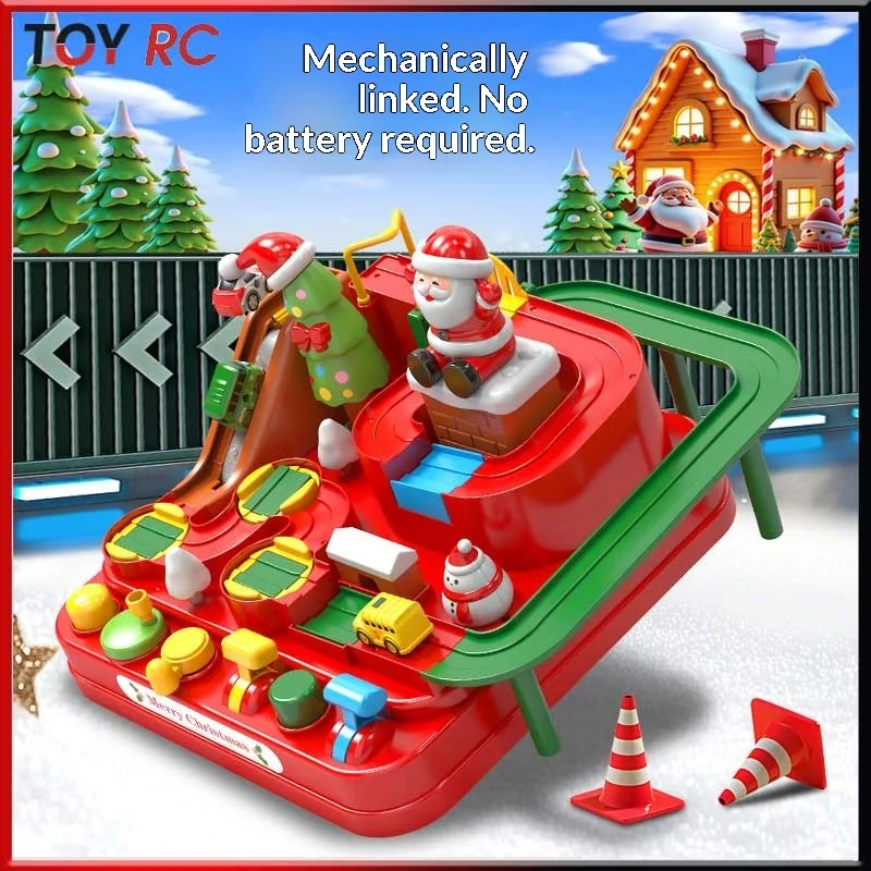 새로운 크리스마스 모험 어린이 퍼즐 레일카 장난감 아기 지능 개발 남성용 주차장