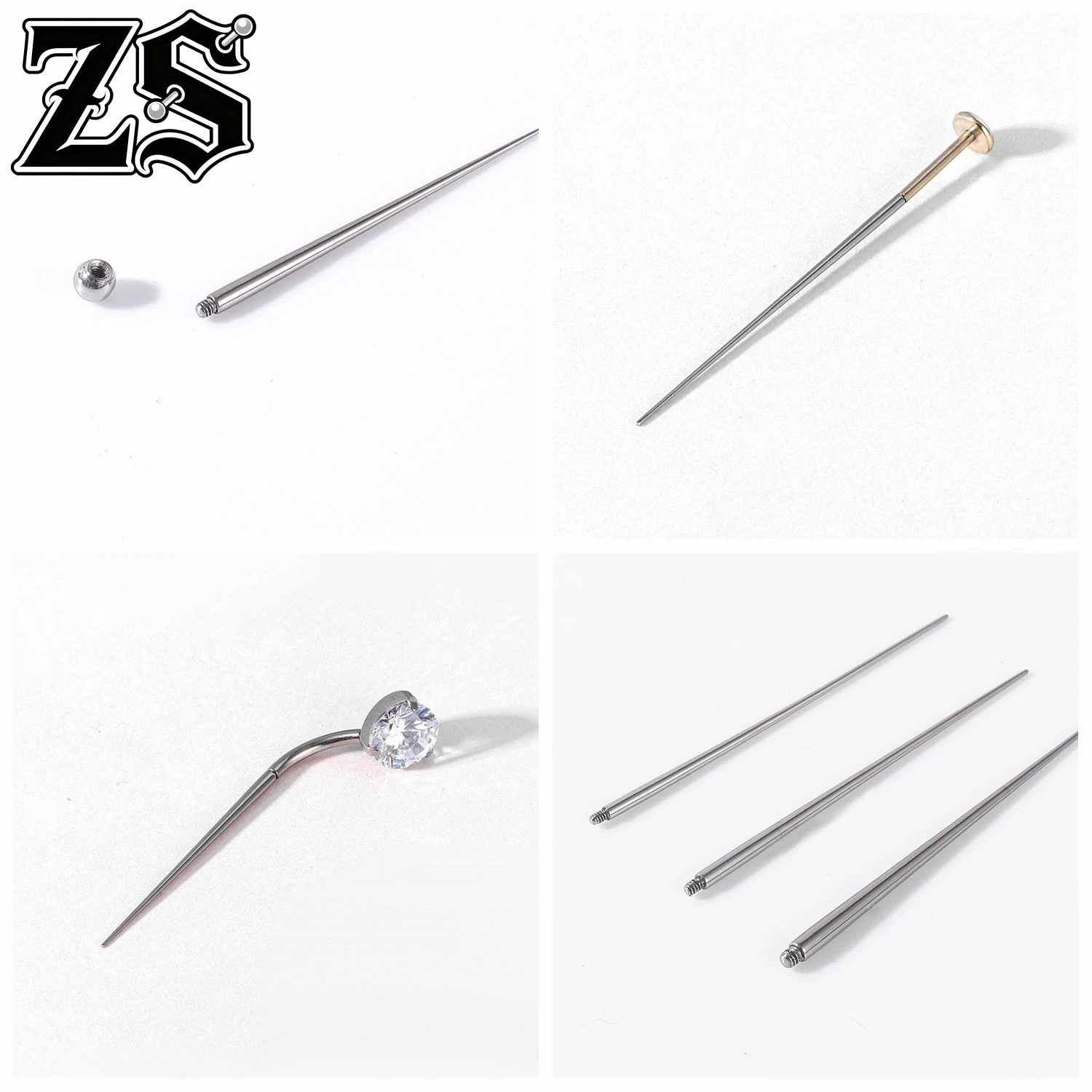 ZS ASTM F136 Titanyum Çelik 1- - Zs Body Jewelry incelemesi ve fiyatı