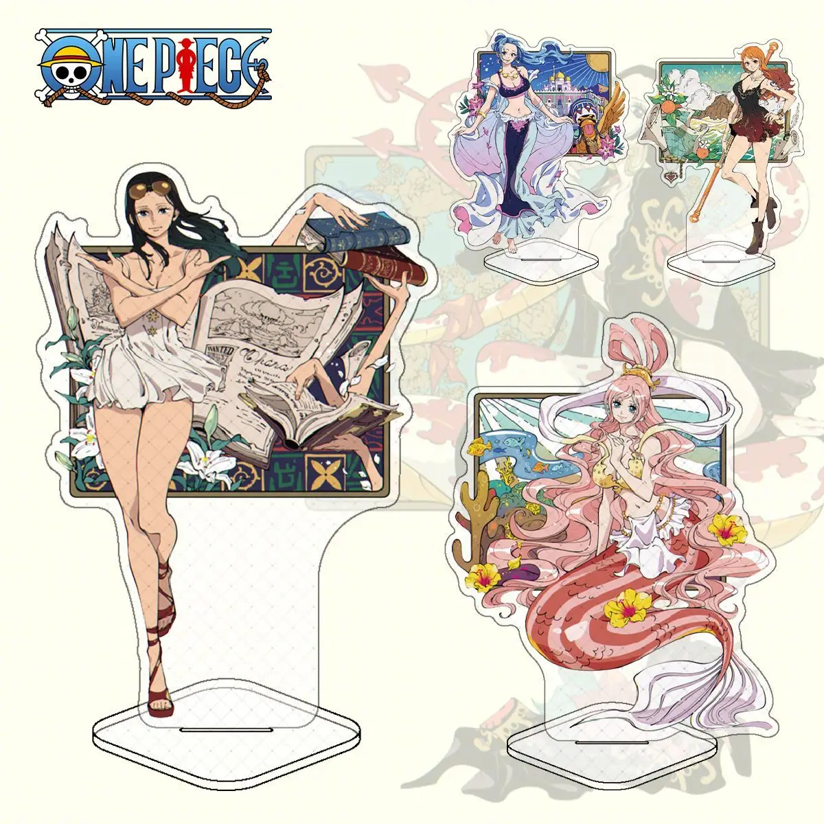 New ONE PIECE Acrylic Stand Figure Nami Nico·Robin Anime Peripheral Originality Delicate 13cm Female Character Acrylic Ornament