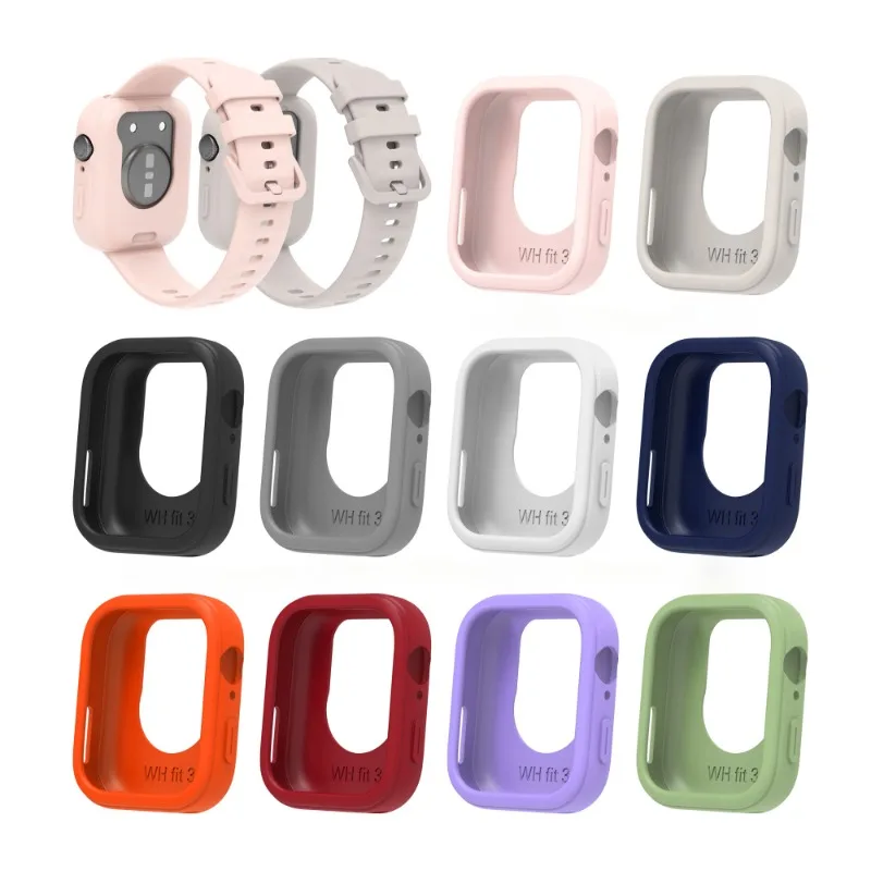 Ремешок силиконовый для Huawei Watch Fit 3, сменный Браслет для Huawei Watch Fit3, защитный чехол для экрана