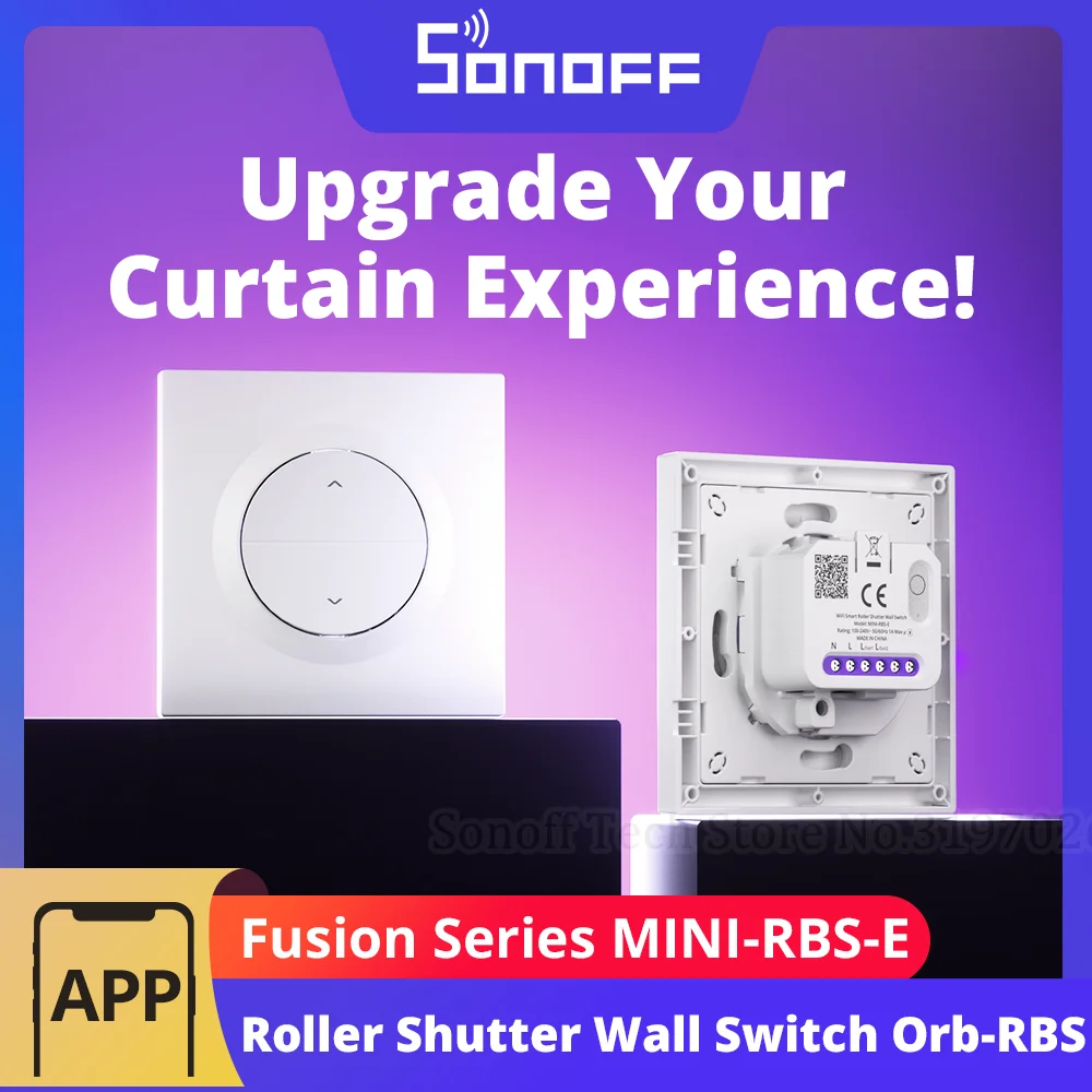 

SONOFF Orb-RBS Fusion Series Matter через Wi-Fi, умный настенный переключатель с рольставнями MINI-RBS-E, работает с Google Home Alexa AppleHome