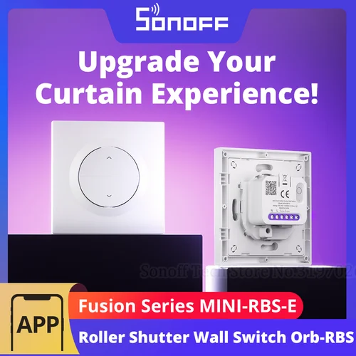 SONOFF Orb-RBS Fusion Series Matter Over WiFi interruptor de pared de persiana enrollable inteligente MINI-RBS-E funciona con Google Home Alexa AppleHome