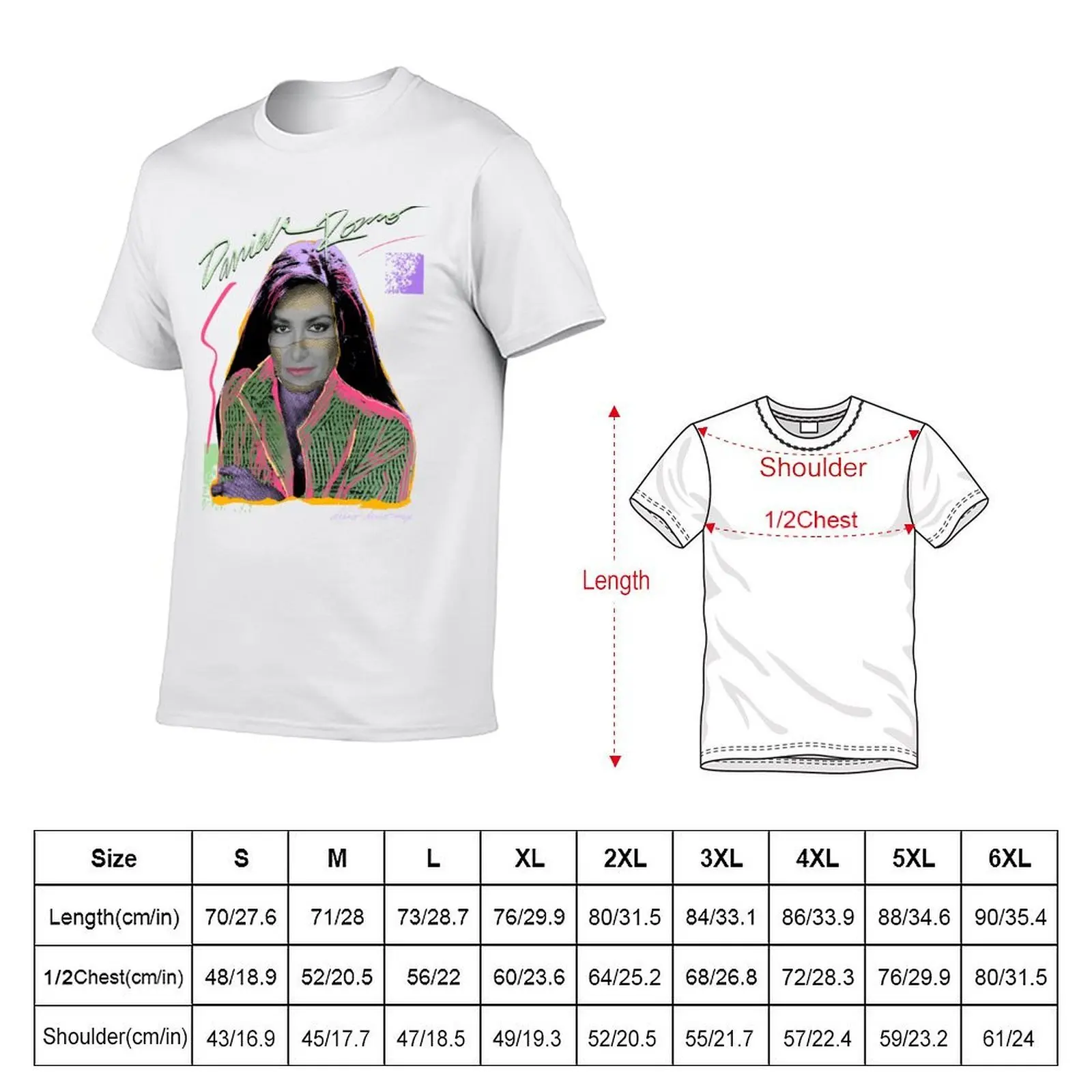 DANIELA 80S RETRO STYLE T-Shirt t shirts for man graphic tees t shirt for man 100 percent cotton T-Shirt