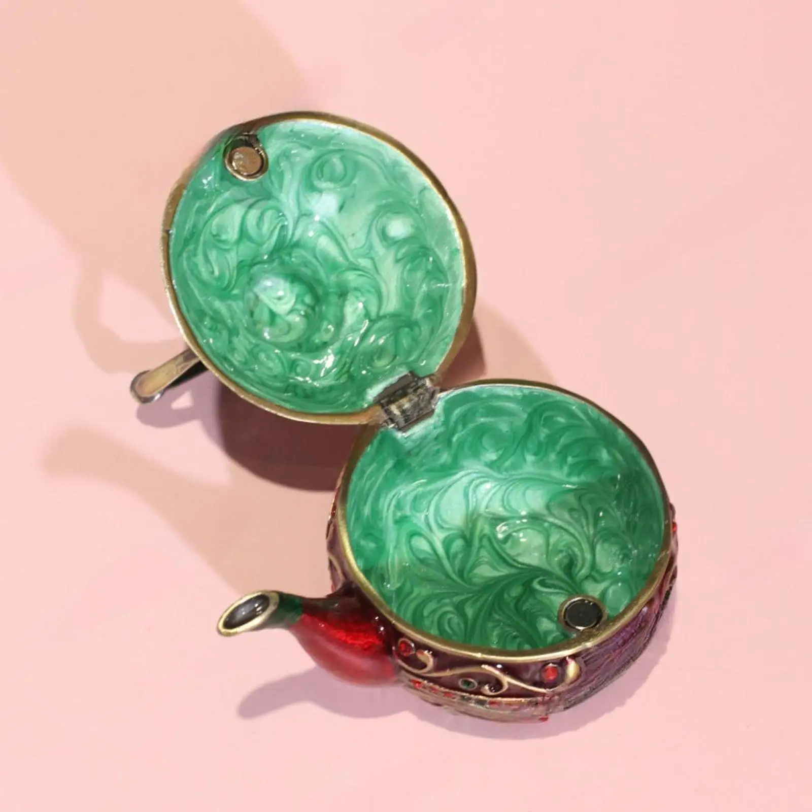 

Эмалированный чайник, шкатулка для безделушек, эмалированная шкатулка для драгоценностей на петлях, современные арабские украшения