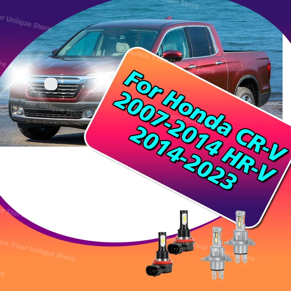 2/4 piezas de faros LED para coche CSP 3570 6000K, bombillas de luces antiniebla de 12V para Honda CR-V CRV CR V 2007 2008-2014, para Honda HR-V HRV 2014-2023