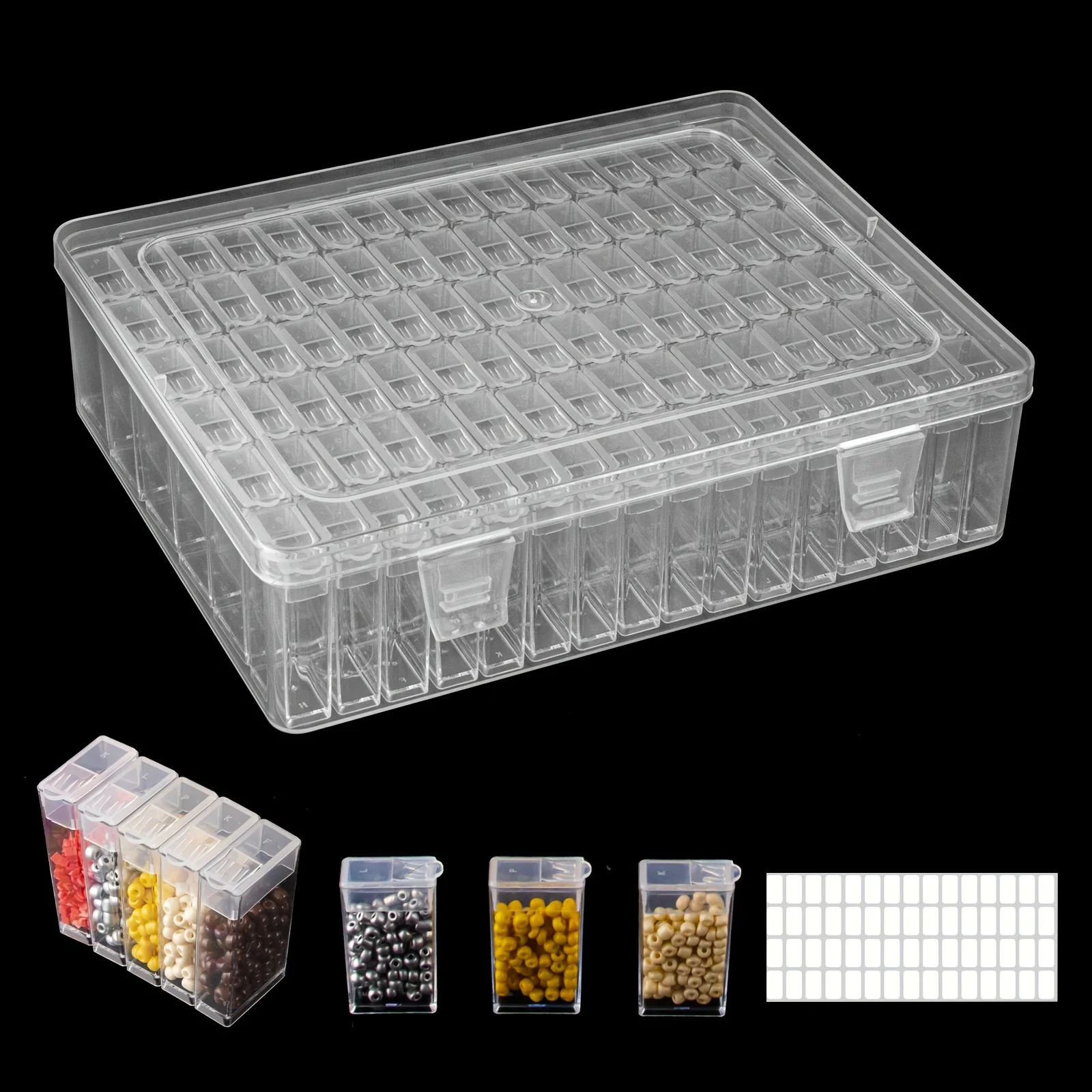 96 Grid Diamond Painting Storage Box Set Multi-functional Bead Mosaic Embroidery Sewing Needle Tool Expansion Kit