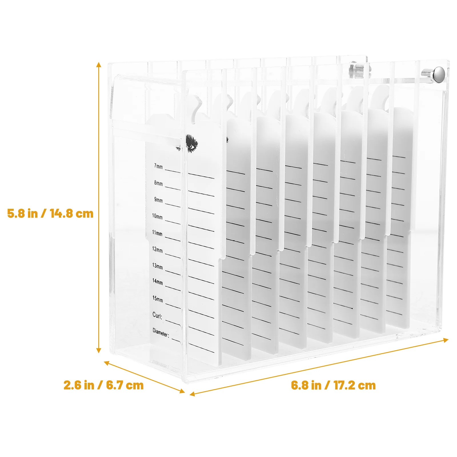 صندوق منظم للرموش الصناعية من الأكريليك متعدد الطبقات، حقيبة تخزين شفافة للرموش، حامل سفر للرموش الصناعية للمكياج المحمول