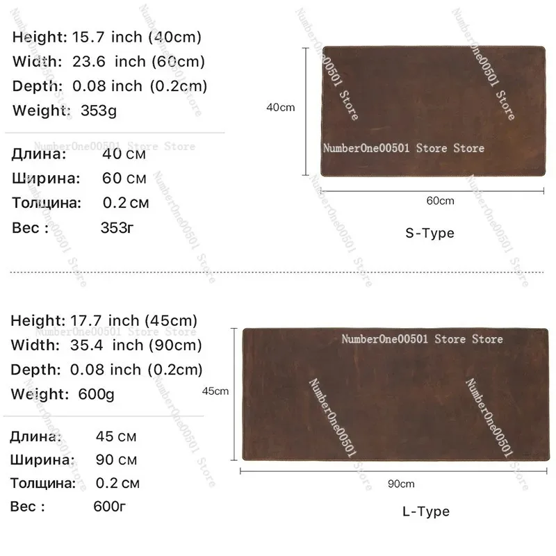 لوحة ماوس جلدية على شكل حصان عتيق، حصيرة مكتب كبيرة غير قابلة للانزلاق ومقاومة للحرارة لألعاب المكتب #5