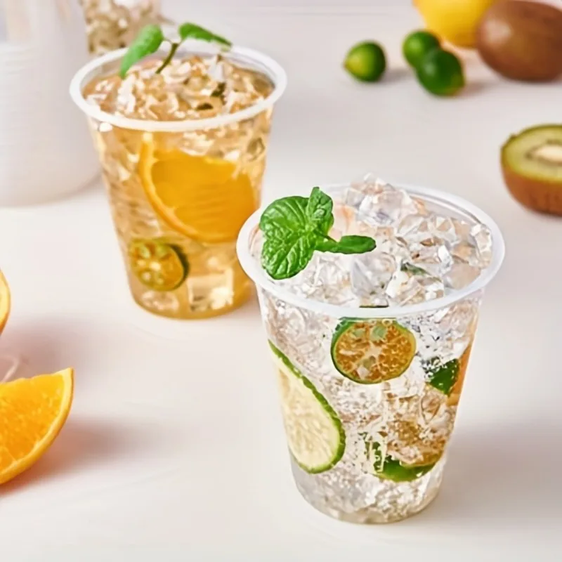 50/100PCS Disposable Transparent Plastic Cups Kitchen Utensils for Party Birthdays Coffee Cold Drinks Fruit Containers view 6
