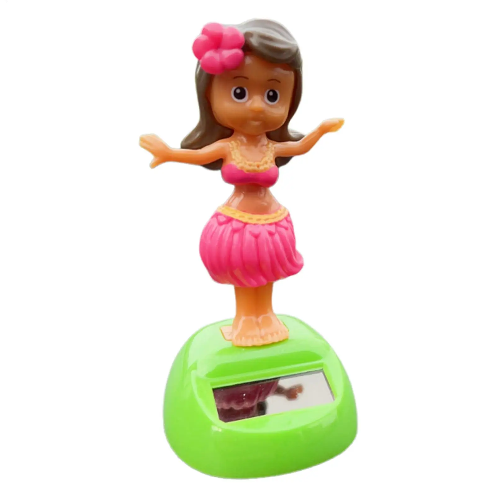 Solar Swinging Hawaii Girl Car Dash Decor, Waterproof Dancing Figurine, Indoor Outdoor Table Ornament Auto Accessories