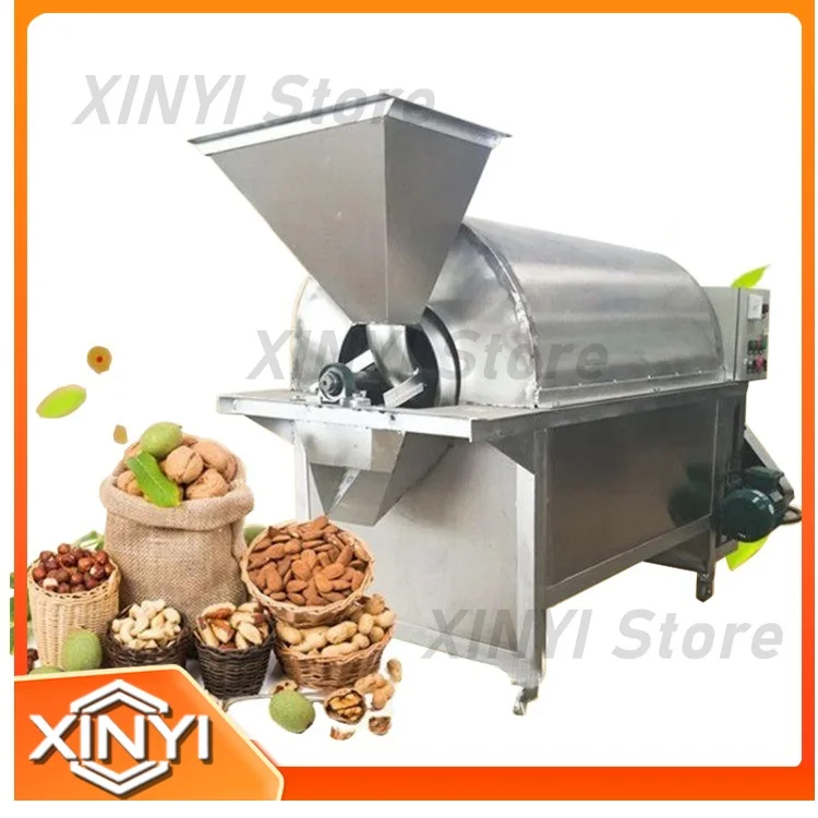 Small Nuts Roaster Dryer for Peanut Cashew Hazelnut Pistachio Chestnut Roasting Machine for Food Processing Equipment