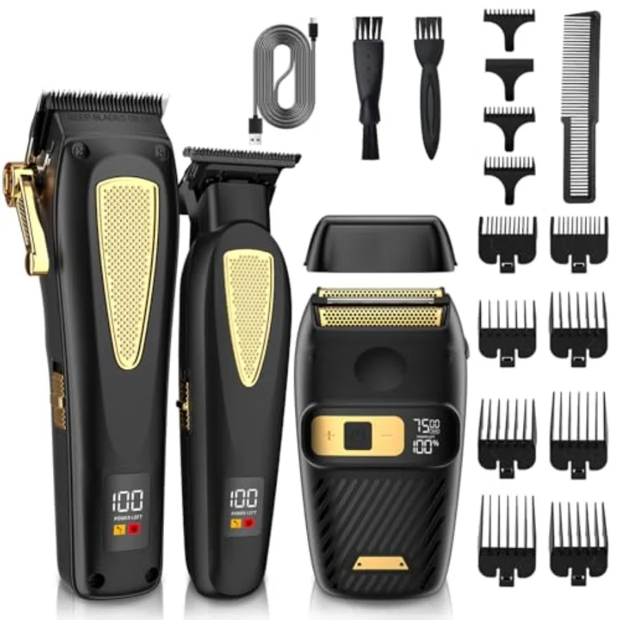 

Hair Clippers for Men Cordless Hair Trimmer Electric Shavers for Men Set, Professional Barber Clippers for Haircut Grooming Kit