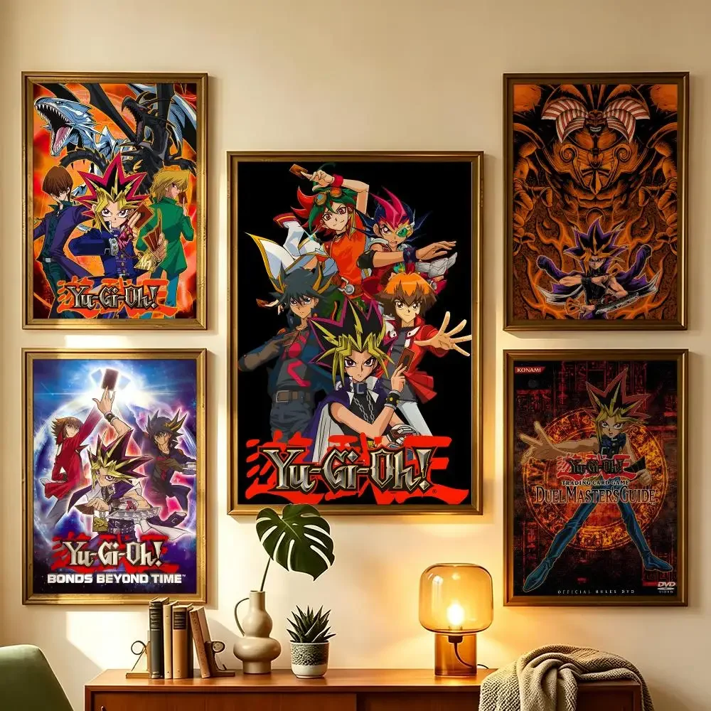 Yu-Gi-Oh Trading Card Game Self-Adhesive Poster Peel and Stick Waterproof Removable HD Print Wall Art for Dorm Room Bedroom