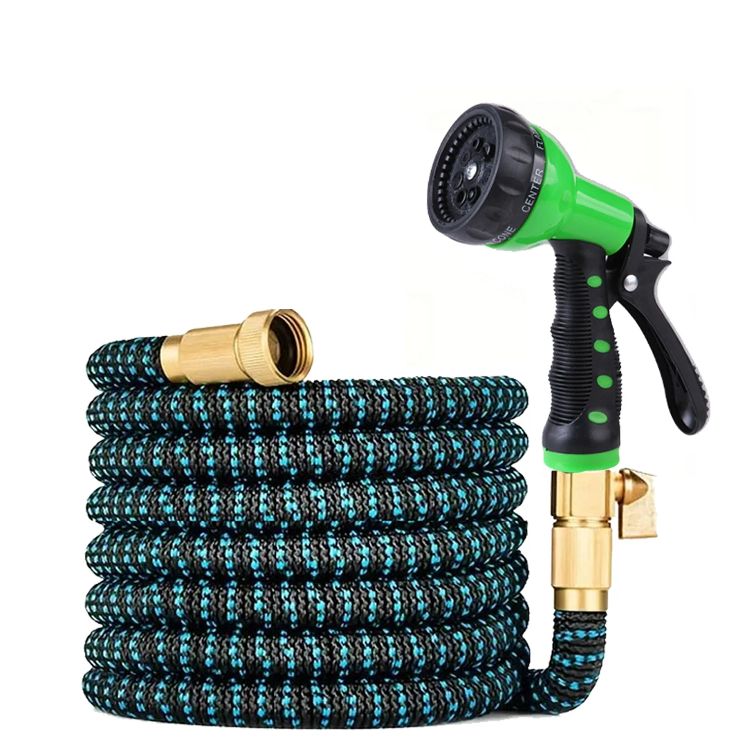 

Garden Rubber Hose Expandable Double Metal Connector High Pressure Reel Magic Water Pipes for Garden Farm Irrigation Car Wash