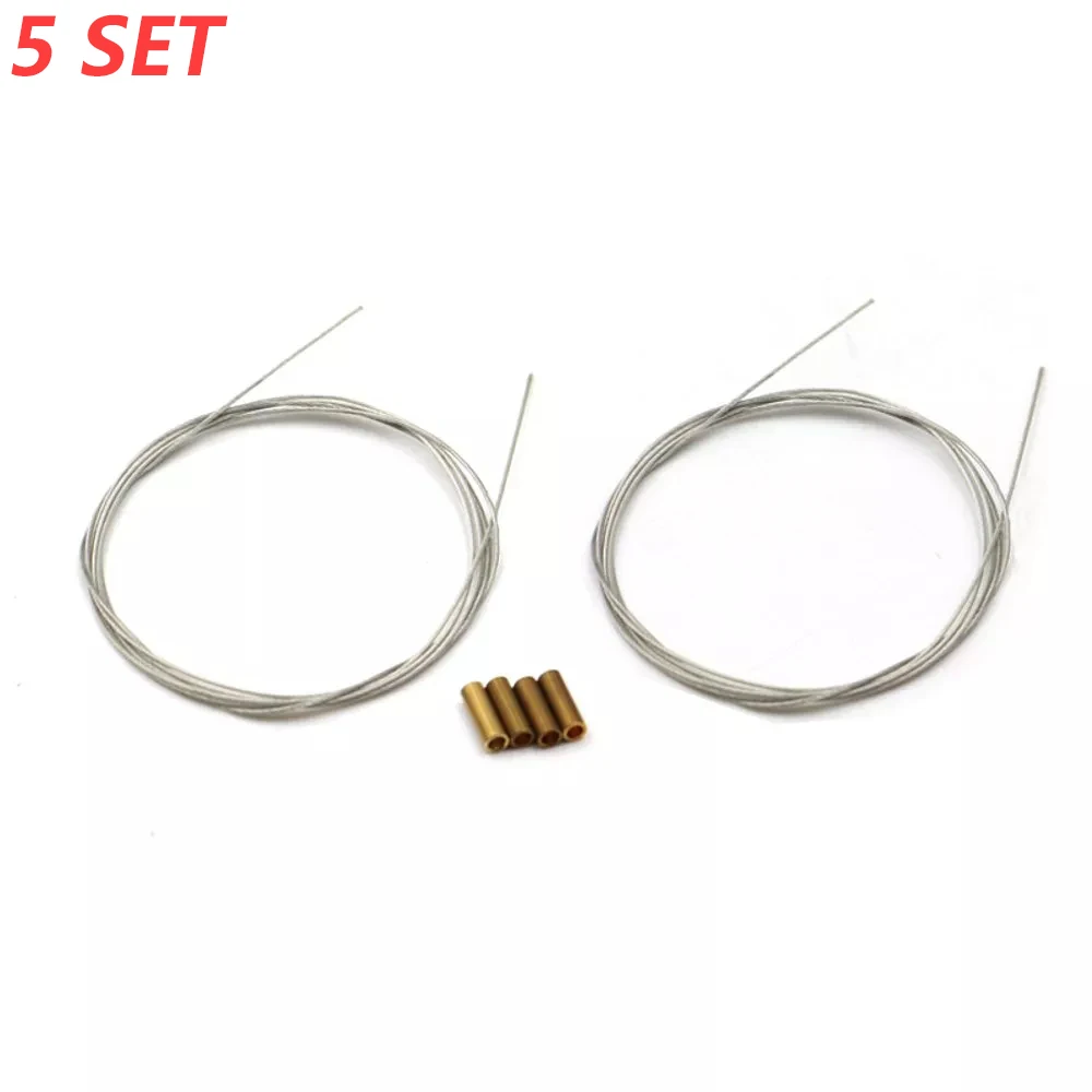 5Set Diameter 0.4mm/0.6mm/0.8mm Soft Steel Wire 2m+copper tube For RC FPV Airplane Servo Push Rod Connecting Rod Accessories DIY