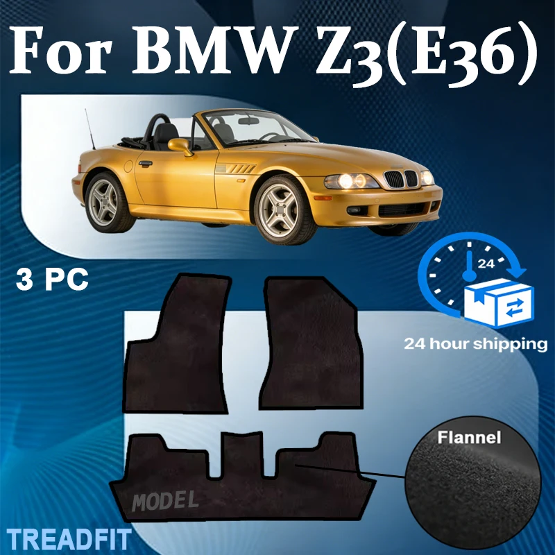 Nylon Car Floor Mats Carpet Rugs Compatible With For BMW Z3(E36)1996-2002 Anti-slip Stylish Odorless Flame retardant Waterproof