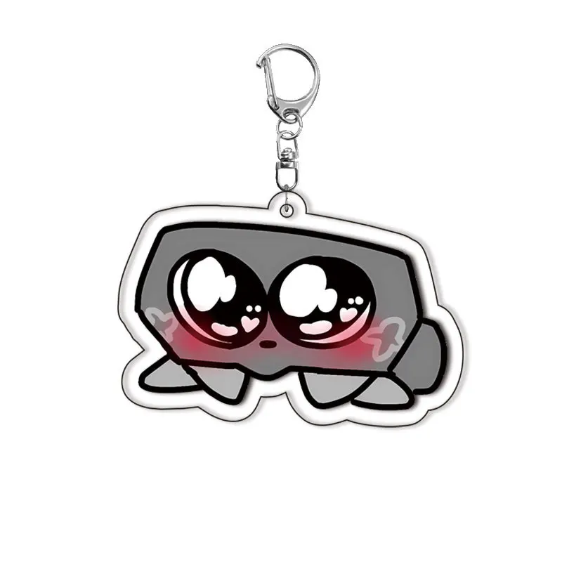 Dandys 월드 시리즈 아크릴 열쇠 고리 뜨거운 게임 피규어 페블 아스트로 참 열쇠 고리 만화 가방 펜던트 액세서리 생일 선물