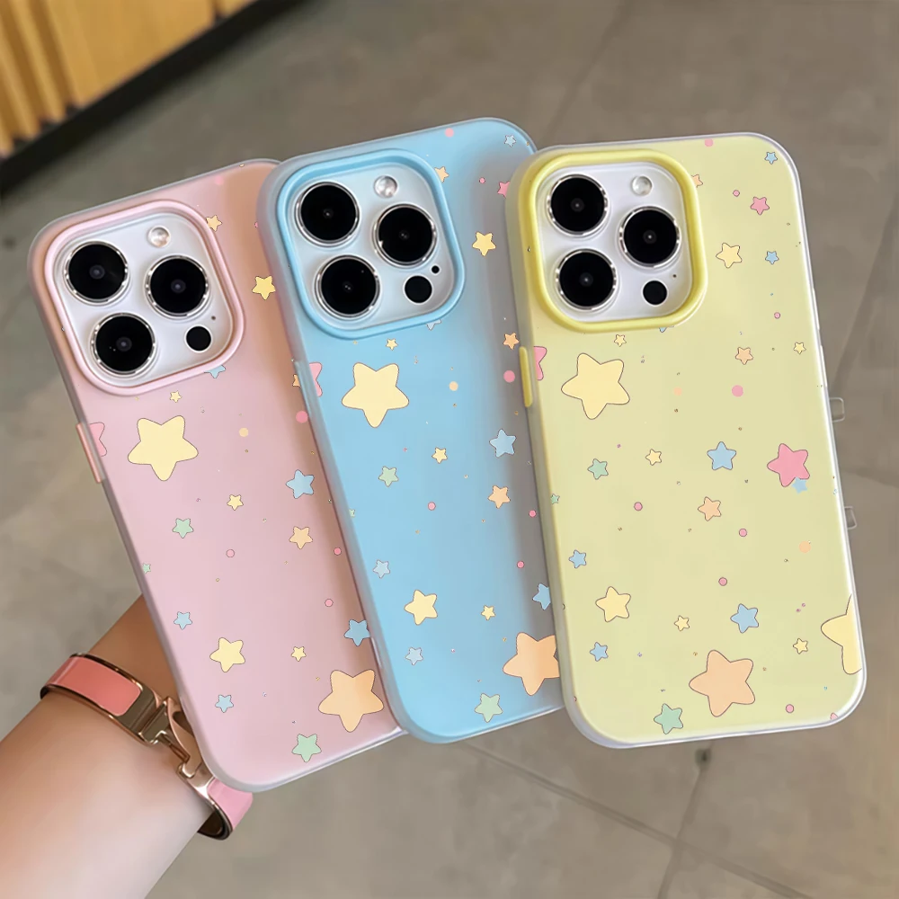 Chunky Pastel Star Dots Jelly Soft Phone Case For Xiaomi Redmi Note 14 Pro 13 12 11 Pro 5G 15C 14C 13 12 10 Pro Daisies Cover view 3