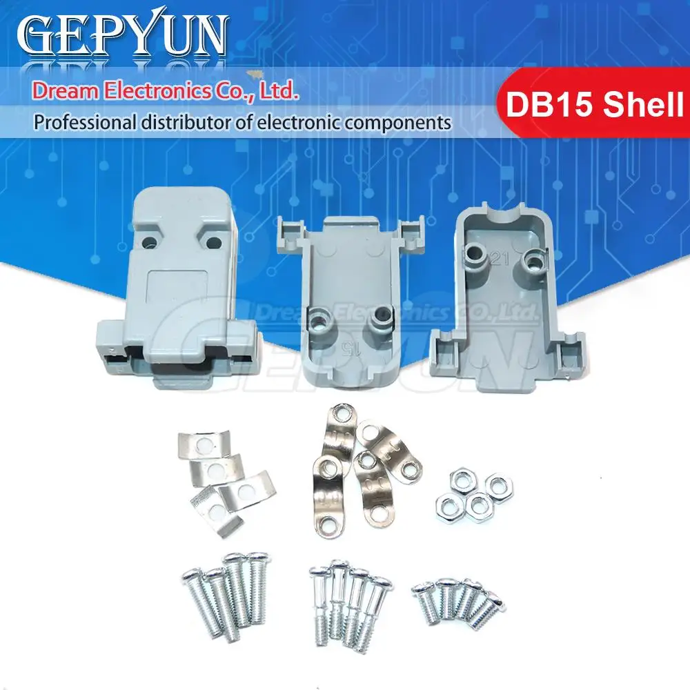 5PCS/LOT DB9 DB15 DB25 DB37 Plastic Shell DB serial series shell DB9 Connectors