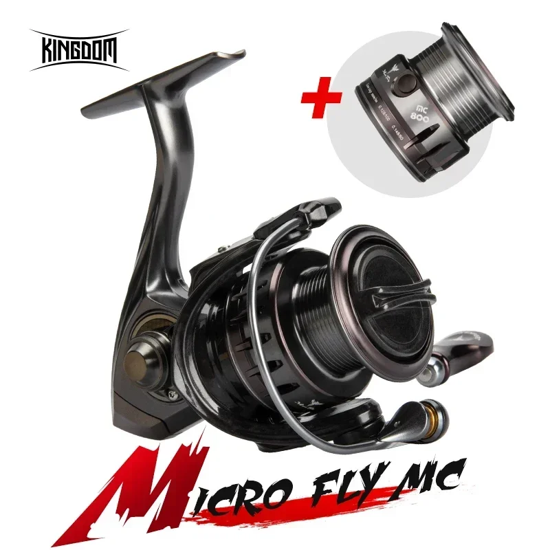 Kingdom MC Spinning Fishing Reels 800 1000 2000 3000 Carbon Braking Disc Light Double Spool Fresh & Salt Water Jigging Bait Reel