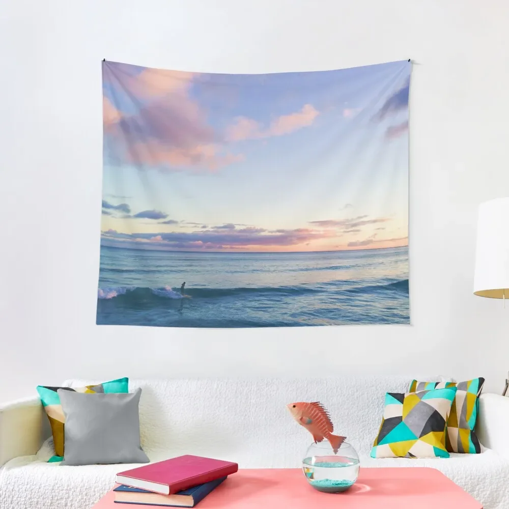 Surfin in a Pastel Dream - Honolulu, Hawaii Tapestry Room Decorations Aesthetic Decor For Room Things To The Room Tapestry